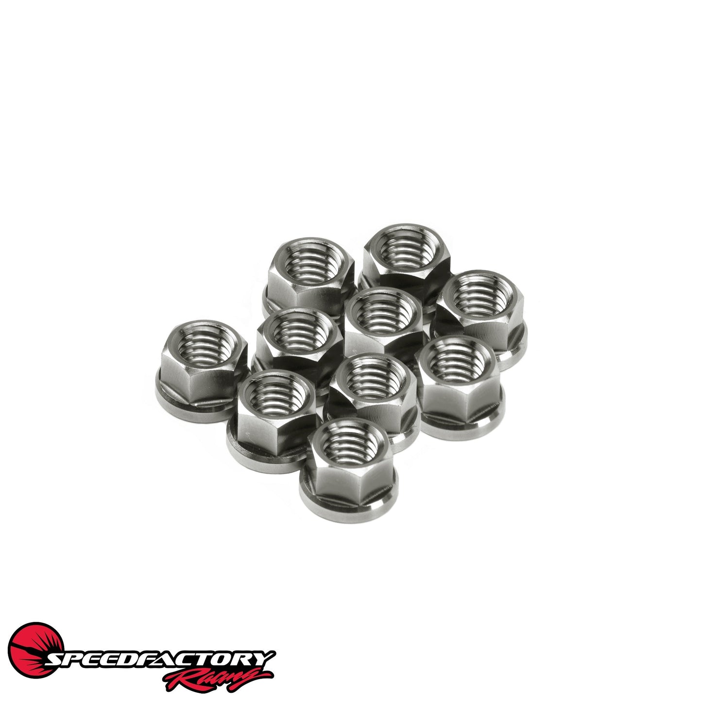 SpeedFactory Racing Titanium M8 x 1.25MM 6-Point Nuts Only (10-Pack)