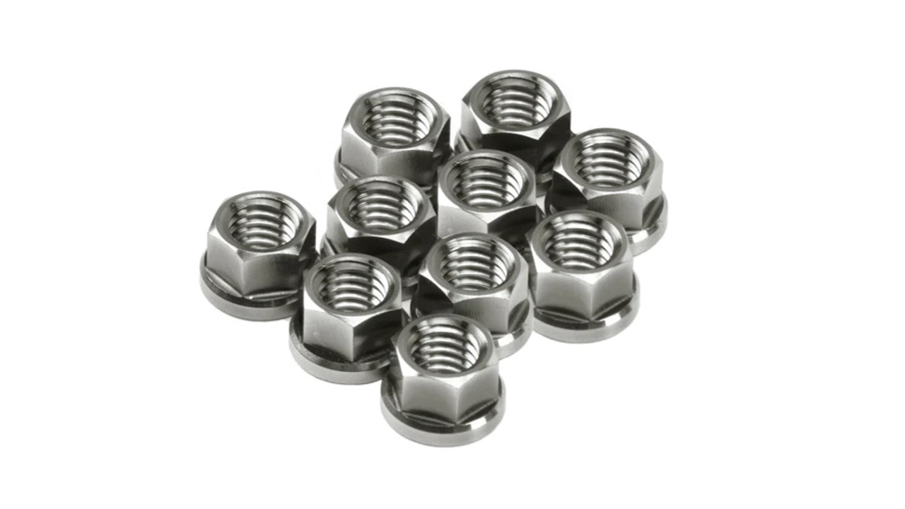 SpeedFactory Racing Titanium M8 x 1.25MM 6-Point Nuts Only (10-Pack)