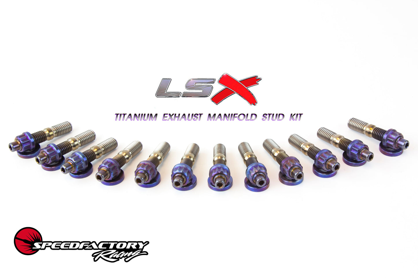 SpeedFactory Racing Chevrolet/GM LSX Titanium Exhaust Manifold Stud Kit